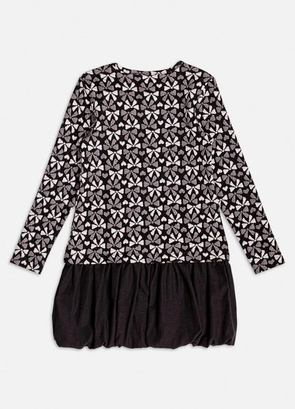 Momi - Vestido de Jacquard Balonê Preto 2