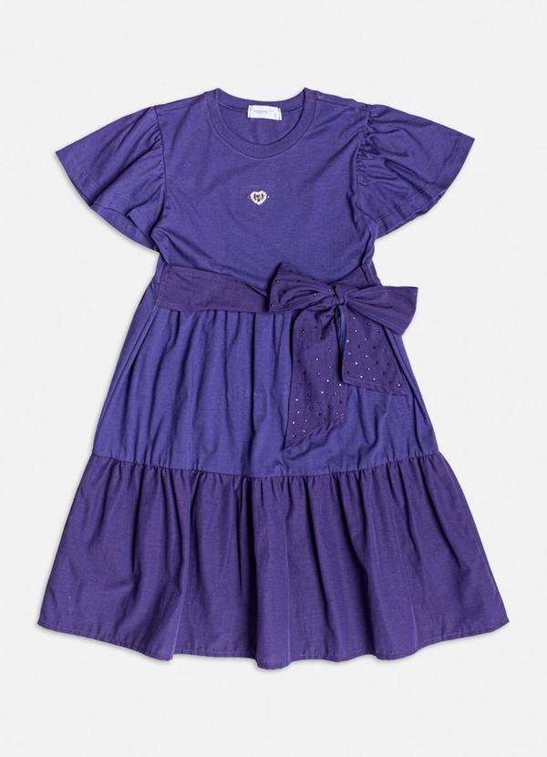 Momi - Vestido de Laço com Strass Marinho