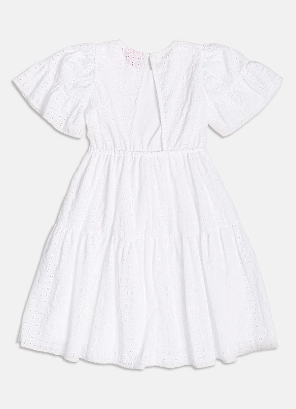 Momi - Vestido de Laise com Faixa Off White 5