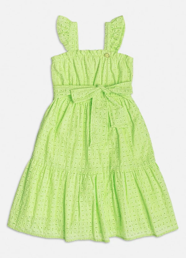 Momi - Vestido de Laise com Faixa Verde 4