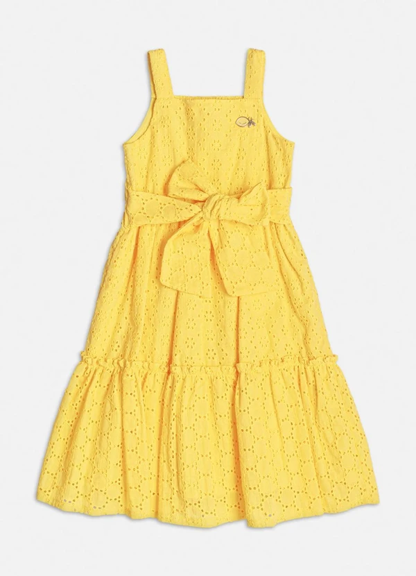 Momi - Vestido de Laise com Laço Amarelo 2