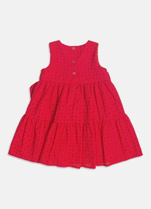 Momi - Vestido de Laise com Laço Vermelho - MOMI