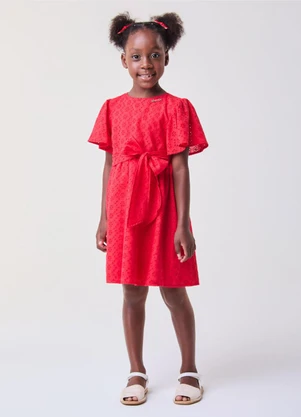 Bimbi - Vestido de Laise Vermelho Vermelho - BIMBI