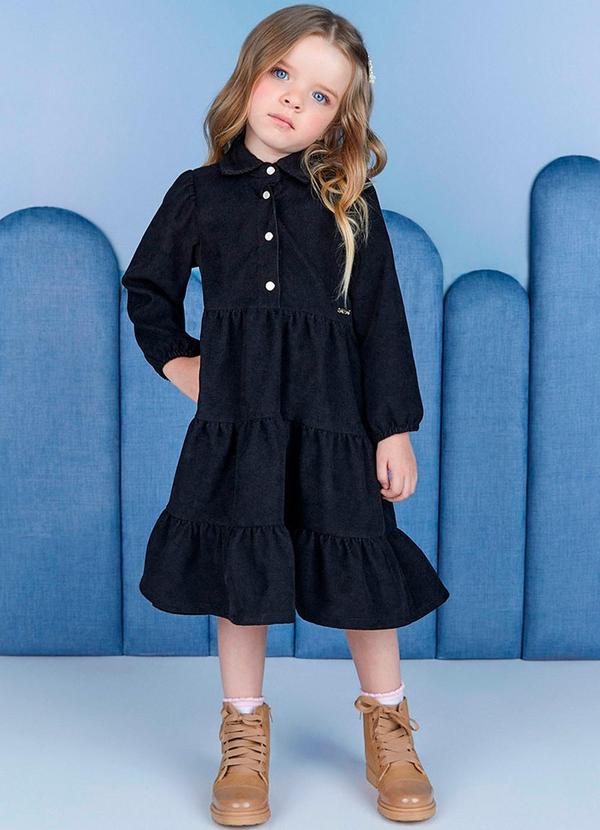 Momi - Vestido de Malha com Mangas Longas Preto