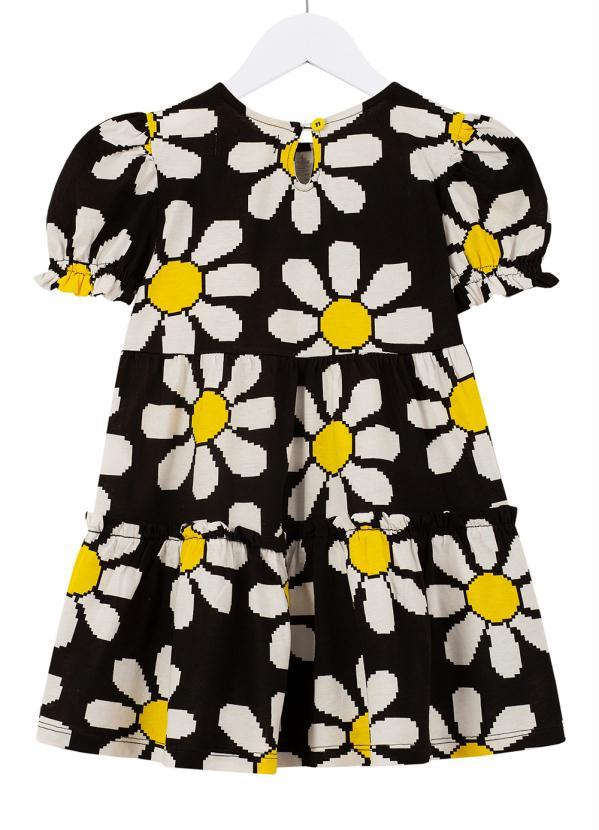 Fábula - Vestido de Malha Florpix Preto 6