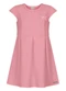 Alakazoo - Vestido de Mangas Curtas com Laço Branco - variação: Rosa