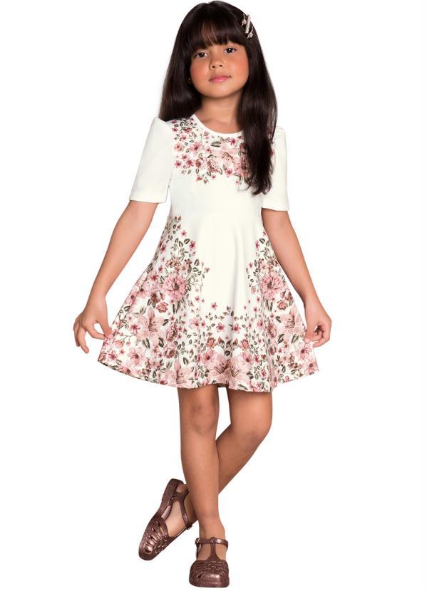 Milon - Vestido de Menina Off White