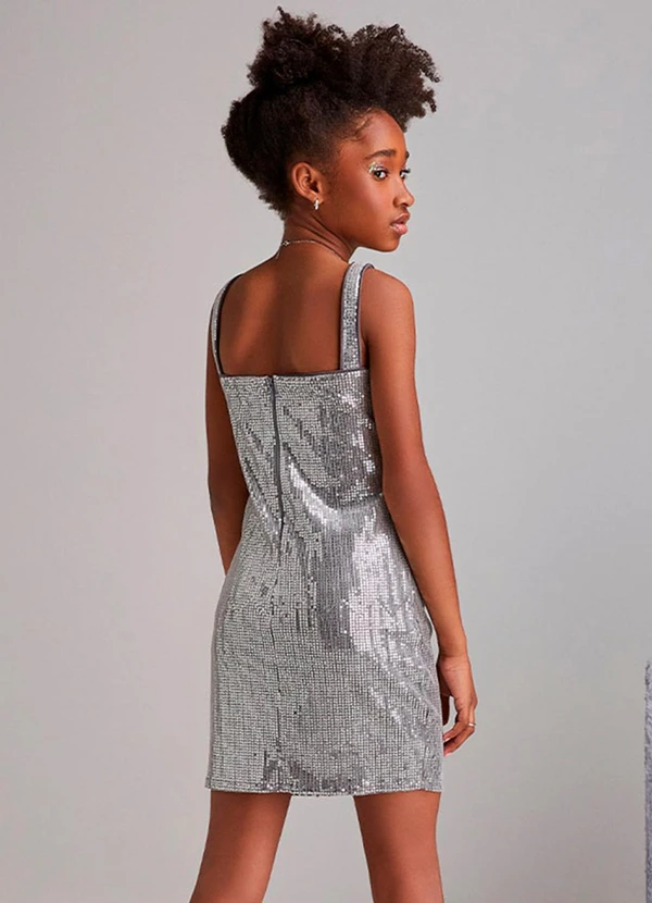 I Am - Vestido de Paetê Prata Prata 2