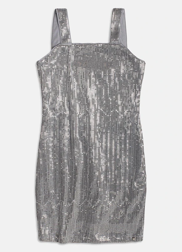 I Am - Vestido de Paetê Prata Prata 3