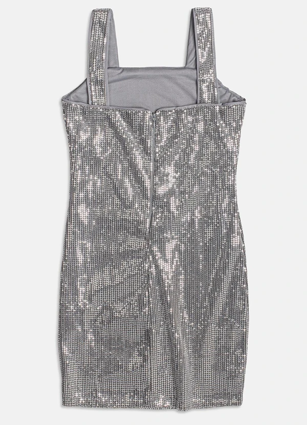 I Am - Vestido de Paetê Prata Prata 4