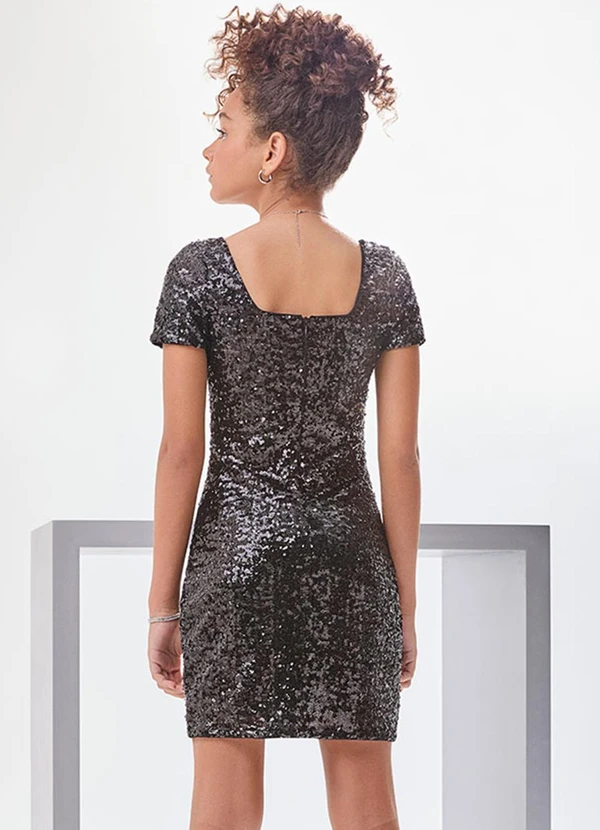 I Am - Vestido de Paetê Preto 2