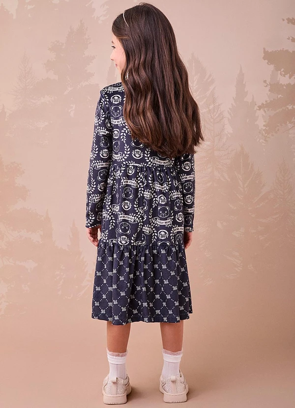 Momi - Vestido de Plush com Ursinhos Preto 2