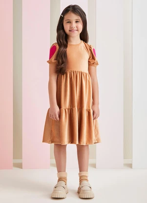 Momi - Vestido de Plush Toffee Marrom - MOMI