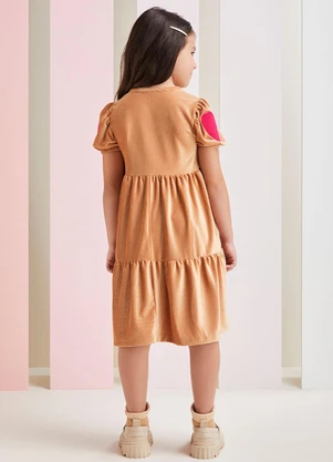Momi - Vestido de Plush Toffee Marrom - MOMI