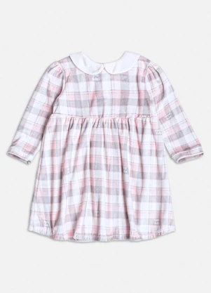 Momi - Vestido de Plush Xadrez Rosa - MOMI