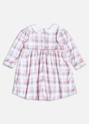 Momi - Vestido de Plush Xadrez Rosa - MOMI