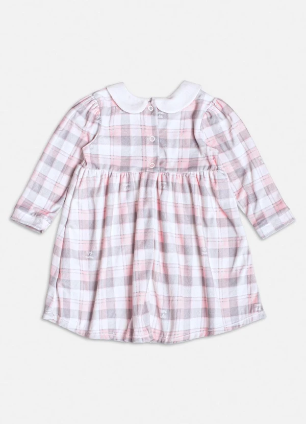 Momi - Vestido de Plush Xadrez Rosa 2