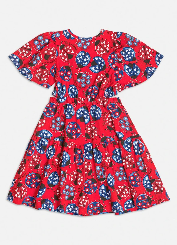 Momi - Vestido de Poá com Joaninhas Vermelho 5