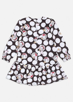 Momi - Vestido de Poá do Dumbo de Moletom Branco - MOMI