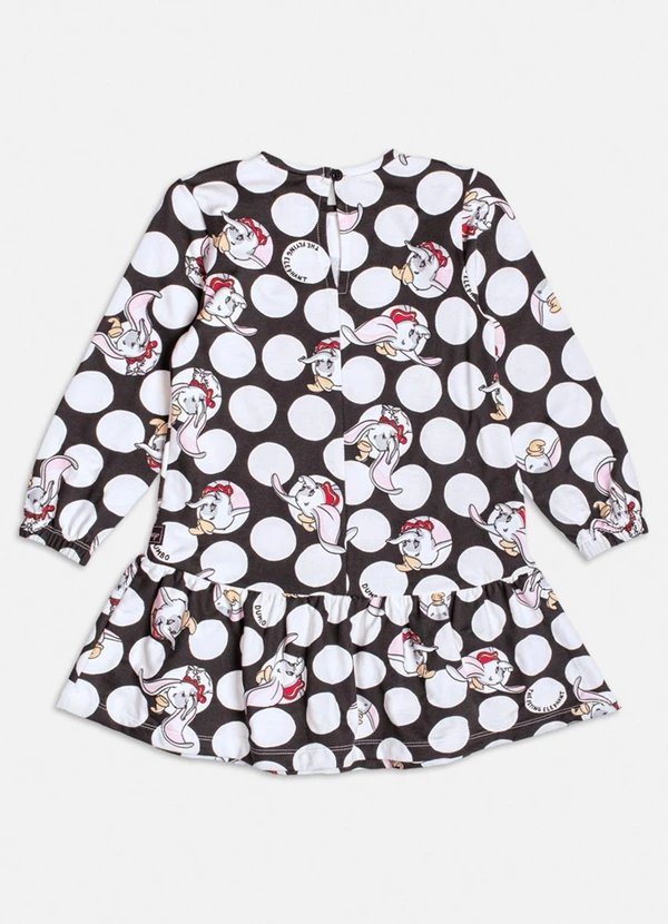 Momi - Vestido de Poá do Dumbo de Moletom Branco 2