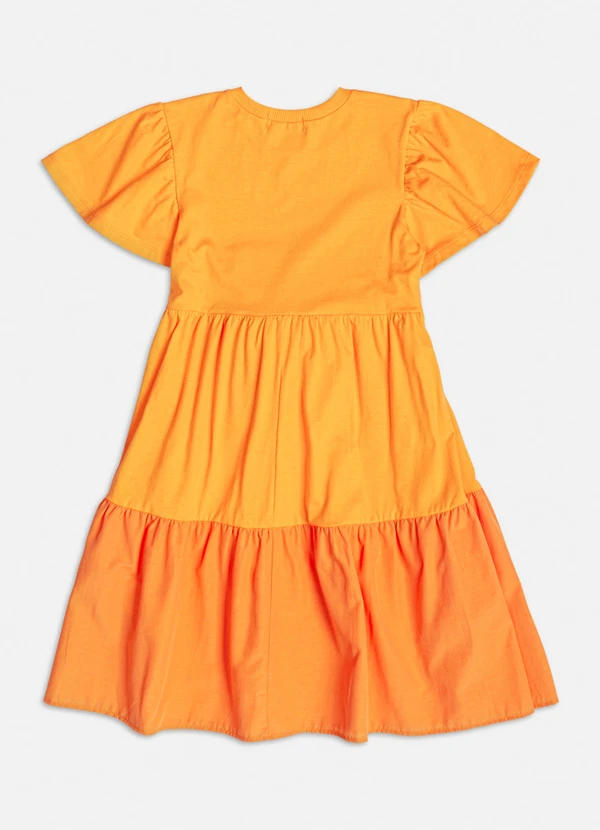 Momi - Vestido de Tricoline com Laço Laranja 2