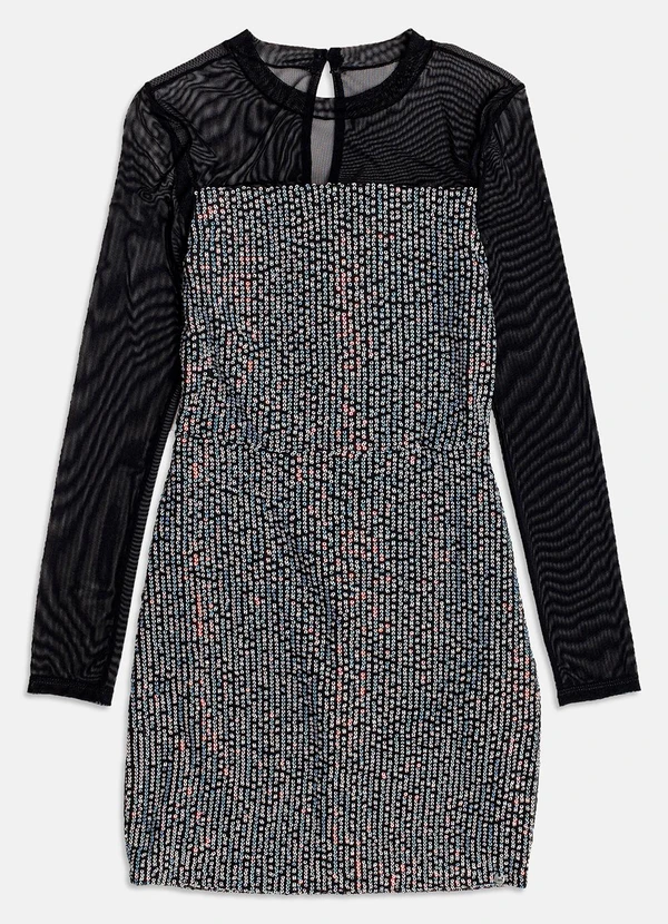 I Am - Vestido de Tule com Paetê Preto 5