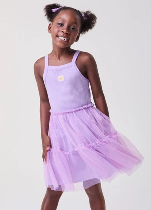 Bimbi - Vestido de Tule Lavanda Lilás - BIMBI