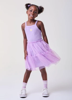 Bimbi - Vestido de Tule Lavanda Lilás - BIMBI