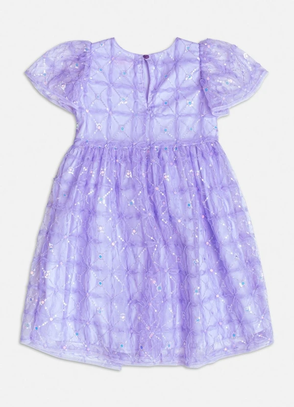 Momi - Vestido de Tule Lilás com Paetê Lilás 2