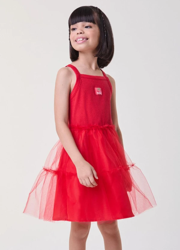 Bimbi - Vestido de Tule Vermelho Vermelho 1
