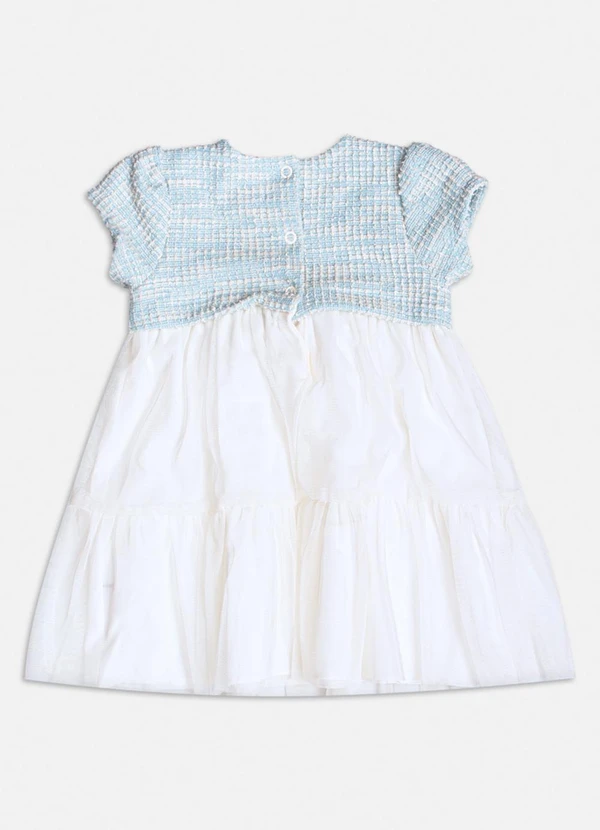 Momi - Vestido de Tweed com Saia de Tule Azul 2