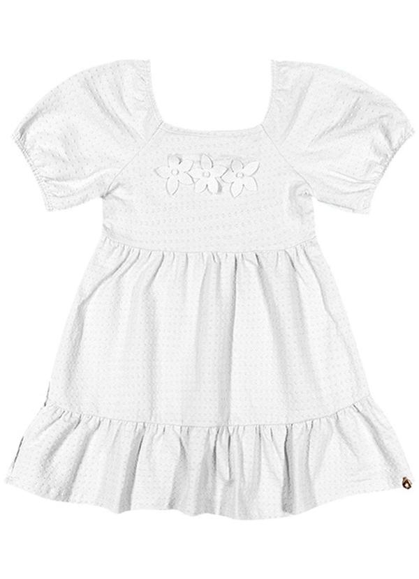 Alenice - Vestido Delicated Flowers Menina Branco