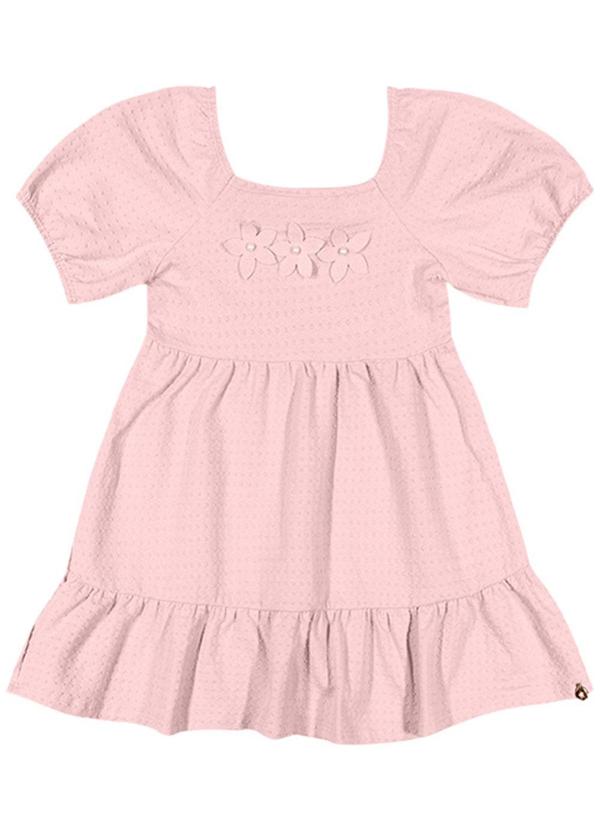 Alenice - Vestido Delicated Flowers Menina Rosa