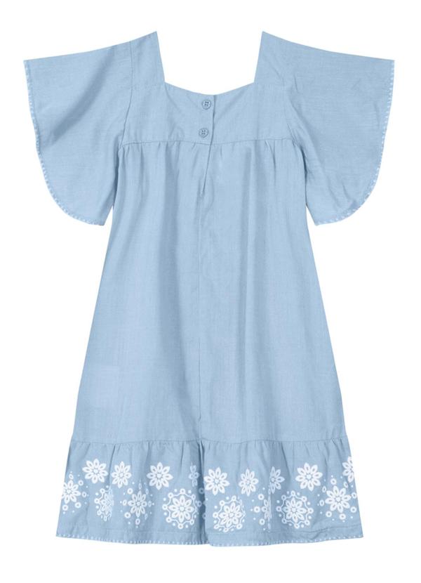 Brandili Mundi - Vestido Denim Infantil Menina Azul 3