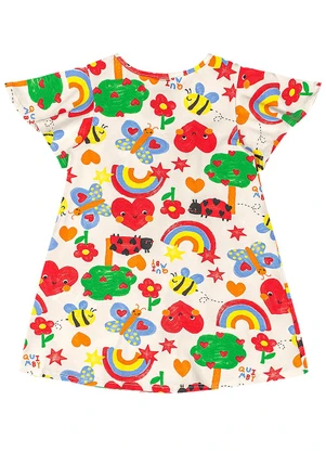 Quimby - Vestido Doce Natureza Cotton Branco - QUIMBY