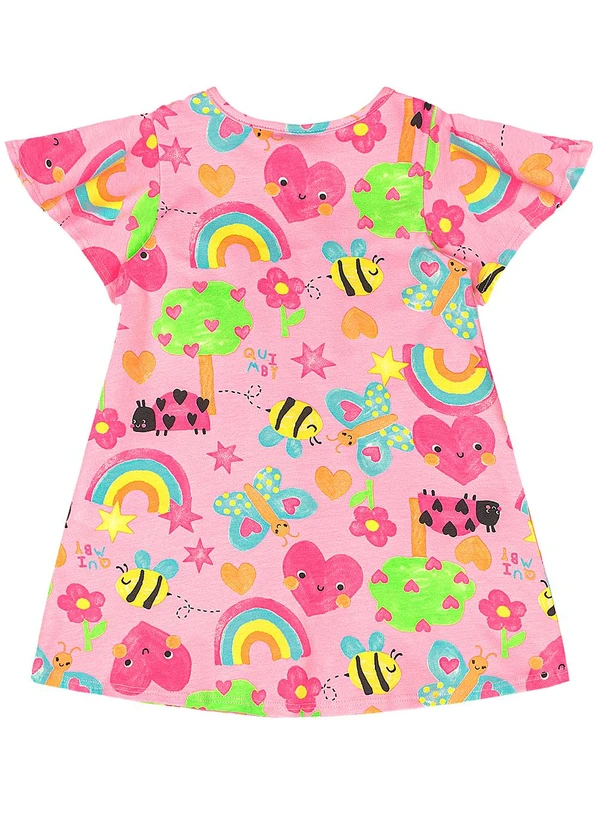 Quimby - Vestido Doce Natureza Cotton Rosa 3