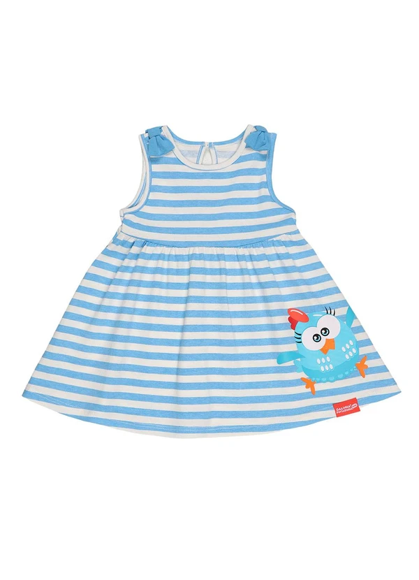 Galinha Pintadinha - Vestido e Calcinha em Meia MalhaAzul 2