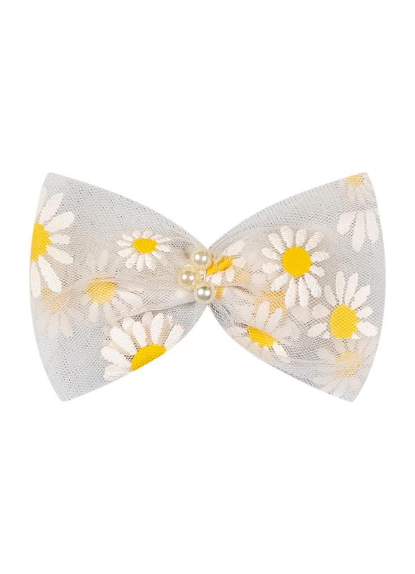 Milli e Nina - Vestido e Presilha Campo de Margaridas Amarelo 3