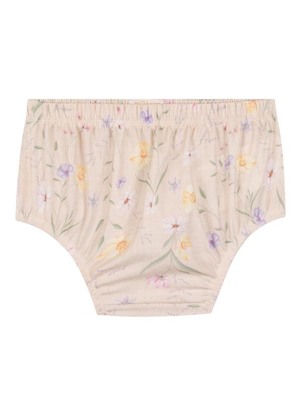 Milli e Nina - Vestido e Tapa Fralda Bosque Florido Bege 5