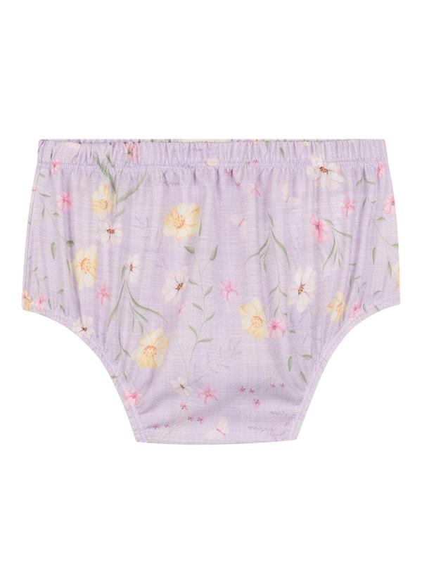 Milli e Nina - Vestido e Tapa Fralda Bosque Florido Roxo 3