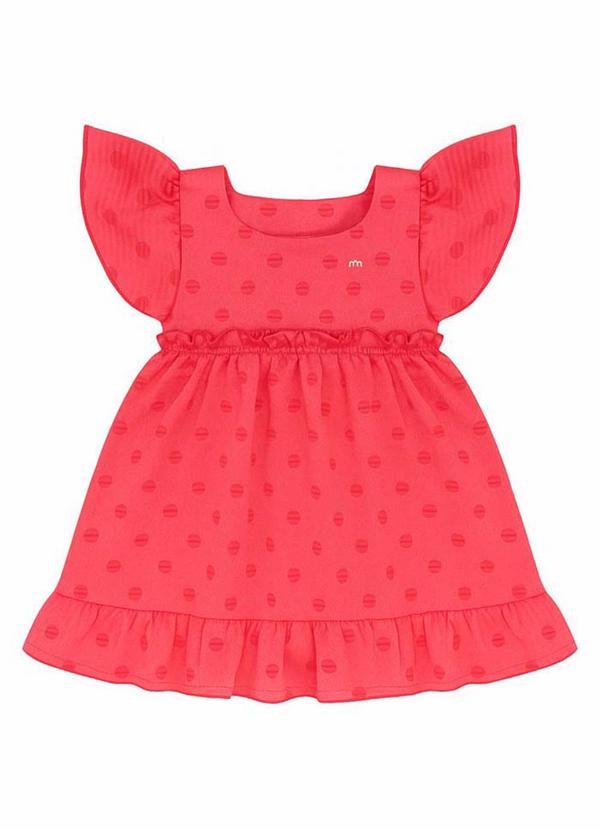 Milli e Nina - Vestido e Tapa Fraldas Alfaiat. Textur. Poá Rosa 2