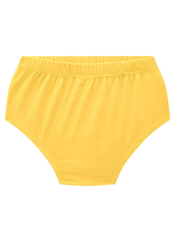 Marlan - Vestido e Tapa Fraldas Meia Malha Amarelo 3