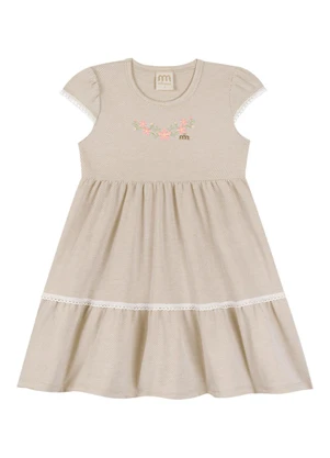 Milli e Nina - Vestido em Bee Honey Vintage Bege - MILLI E NINA