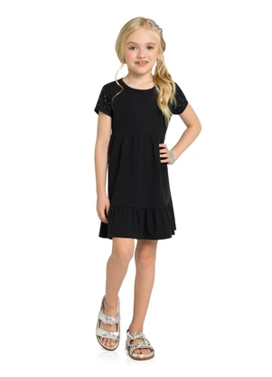 Marlan - Vestido em Canelado Pa Preto - MARLAN