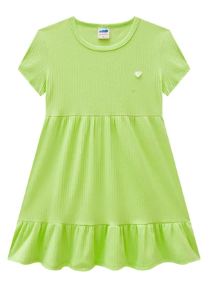 Marlan - Vestido em Canelado Pa Verde - MARLAN