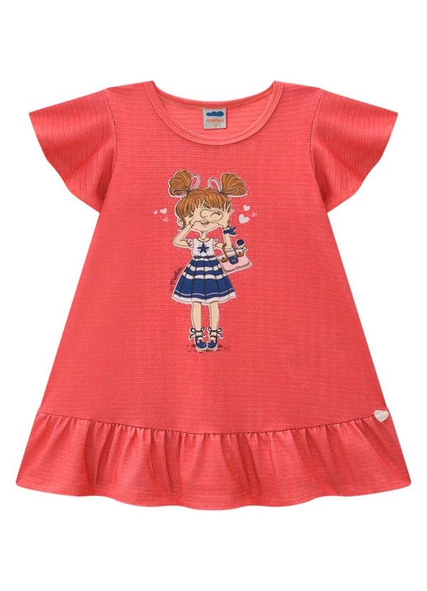 Marlan - Vestido em Cotton Bee Honey Vermelho