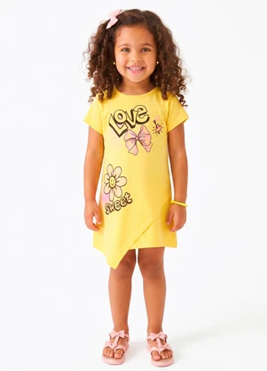 Sweet Lemon - Vestido em Cotton Elegance Amarelo - SWEET LEMON