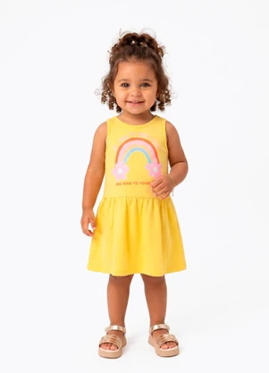 Sweet Lemon - Vestido em Cotton Ellegance Amarelo - SWEET LEMON