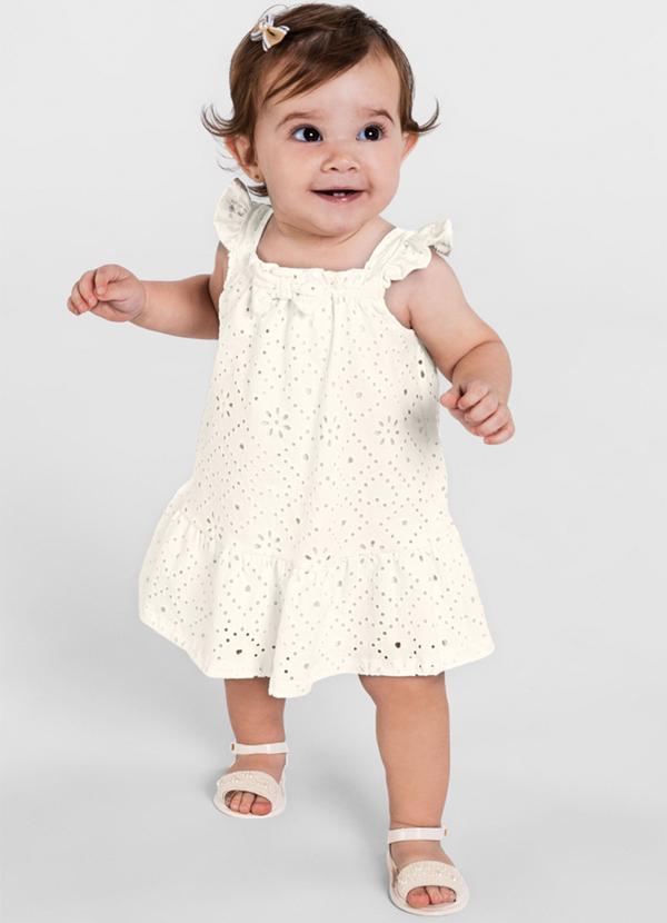 Brandili Mundi - Vestido em Cotton Infantil Bege