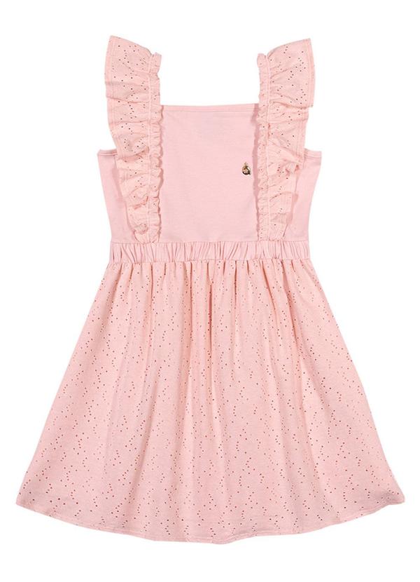 Alenice - Vestido em Cotton Light de Alça Menina Rosa